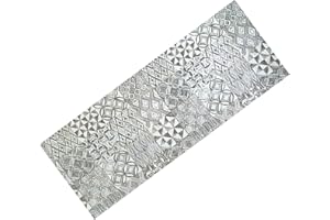 Tex family Tappeto Runner da Cucina Passatoia Antiscivolo MAIOLICA Grigio Made in Italy - Cm. 50x220