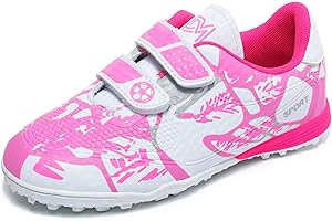 Misswell Boys Football Boots Kids Girls Astro Turf Trainers Junior Soccer Athletics Training Shoes Teenager Outdoor Indoor Sport Shoes Sneakers for Unisex