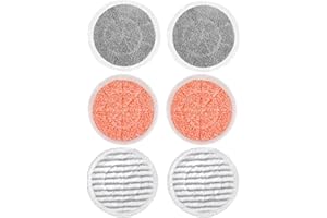 Sgizoku 6 Pack S6002UK Steam Mop Pads Compatible with Shark Steam Mop Cover Replacement,Reusable Steam & Scrub Cleaning Pads, 2 Twist Pads+2 Scrubby Pads+2 Heavy Scrub Pads