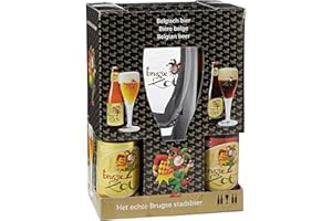 BEER HUNTER Brugse Zot Blonde Belgian Craft Beer Gift Set with Branded Glass (4x330ml) - Gifts For Him, For Her, Christmas, Birthday's, Father's Day, Mother's Day