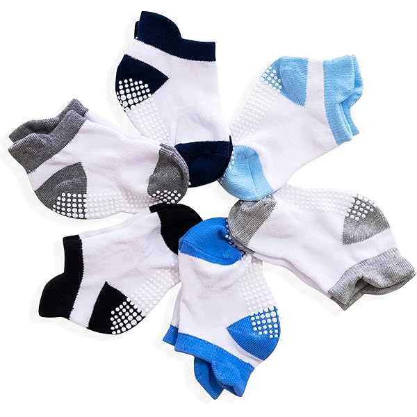 جوارب للكاحل للأطفال الصغار من سكاي تاتش جوارب غير قابلة للانزلاق للأطفال جوارب أرضية غير قابلة للانزلاق بأكمام قصيرة للأطفال من سن 1 3 سنوات من الأولاد والبنات 8 أزواج Amazon Ae موضة