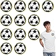 12Pcs Soccer Iron on Patches for Clothes, Chenille Football Patches Iron on/Sew on Applique with Gold Edge, Soccer Ball Embroidered Patch, Sports Patches for Hats Backpacks Boys DIY Crafts (6cm)