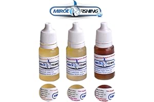 MiRoeFishing Angelköder Aromastoff Forelle Tuning 3er Set I besonders bissig Vanille, Muschel und Lachsöl. 10ml.