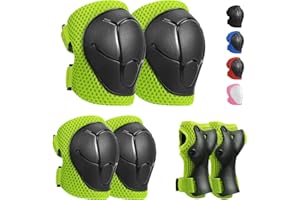 ‎IMOEBEL iMoebel Kinder Inliner Schonerset, 6 in 1 Schützer Protektoren Set Schutzausrüstung Verstellbar, Knieschoner Ellenbogenschützer Handgelenkschoner für Skaten Fahren Roller Skateboard
