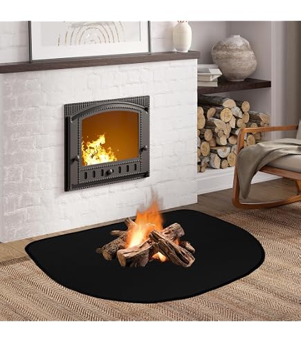 Tapis Ignifuge Fibre De Verre Silicone 40x60 Cm - Protection Chaleur BBQ, Poêle, Cheminée & Cuisine
