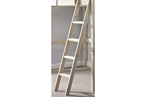 STRICTLY BEDS AND BUNKS LTD Strictly Beds and Bunks Pine Bunkbed Ladder - Replacement Bunk Bed Slanted Ladder Solid Pine, Natural, White, Black or Grey (Natural)
