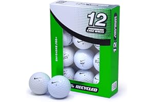 Second Chance Recycled Lake Golf Balls, 12 Pack - Grade A for Nike Golf Balls, Mixed
