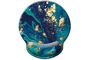 Jahosin Alfombrilla de ratón con Soporte para muñeca,reposamuñecas ergonómicas de Color Negro,cómoda Almohadilla de Espuma viscoelástica Antideslizante para computadora y oficina-25x23 Quicksand