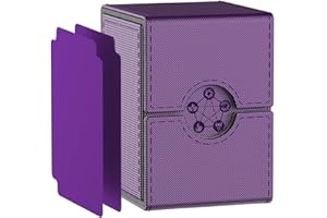 MIXPOET Deck Box kompatibel mit MTG Karten, Sammelkarten Box Kartenbox für 110 TCG Karten, Inklusive 2 Premium Kartentrenner - Violett