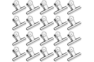 MEWTUSH 20pcs 38mm Bulldog Clip Raccoglitore Di Carta Rotondo Morsetti per Lime in Metallo, Clip Multiuso in Metallo, Ferma Fogli, Ufficio E Casa - Resistente E Versatile per Organizzazione E Decorazione