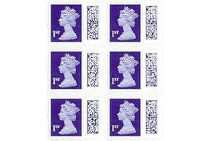 GOVLAX Group 1st Class Stamps (6 Pack) - Self Adhesive UK Letter Postage Stamps for Standard Mail with Barcode - First Class Postage Stamps