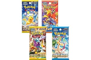 Mystery Lot med 4 Pokémon-booster – Koreansk version | Slumpmässigt urval av 20 set
