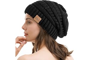 REDESS Bonnet Souple pour Hommes et Femmes Bonnet en Tricot torsadé Doux et épais pour l'hiver