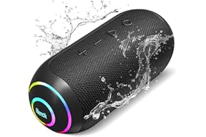 RIENOK Bluetooth Speaker 35W Wireless Portable Waterproof Speaker with Tweeter & Woofer, 15H Playtime, IPX7, Bluetooth 5.3, TF Card, RGB Light, Stereo Pairing, for Home Garden Party Camping Travel