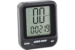 ‎CICLOSPORT Ciclosport Verkabelter Fahrradcomputer CM 109 Blackline, Schwarz/Weiß, 10102109