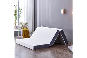 Inofia Folding Mattress Double,15cm Memory Foam Foldable Mattress, Guest Folding Mattress with Washable Cover,Foldable in Three,Bed in a Box,100-Night Home Trial(Double(135x190x15cm))