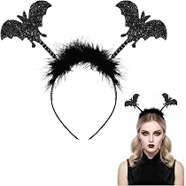 Lurrose - Fascia per capelli per Halloween, con ala di