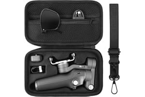 HOTUT Osmo Mobile 7P Tasche, wasserdichte Tragbare PU Umhängetasche mit Schultergurt, Hard Shell Reiseschutz Tasche für DJI Osmo Mobile 7 Pro/7P Gimbal Stabilizer und Combo Zubehör