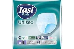 IASI Unisex-Pants mit hohem Schutz, 14 Einweghosen Größe S, Saugfähigkeit EXTRA, 14 Stück