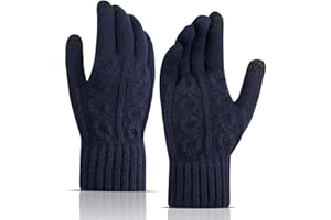 Long Keeper Winter Handschuhe Herren Damen - Gestrickte Touchscreen Handschuhe Winter Fäustlinge Warm Strickhandschuhe mit Gefüttert Outdoor Winterhandschuhe