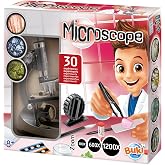 Buki France MS907B - Microscope 30 Experiments | STEM Kit for Kids, 200x to 1200x Magnification, LED Light, Metal Body, Slide