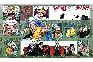 WAIFUWORLD SHOP One Piece Spielfeld Trafalgar D. Law Spielmatte mit Zonen | Trading Card Game Playmat kompatibel mit dem One Piece Trading Card Game | Kartenspielmatte im Trafalgar D. Law Motiv