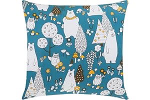 BILLION XIN Toddler Pillow Case for Toddlers, 1 Pack 40 x 40 cm Soft Cotton Baby Pillow Cases Travel Pillowcases for Boys Girls Children with Zip Machine Washable