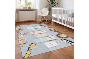 ‎SIMPEX SIMPEX KinderTeppich, Himmel und Hölle, Grau, 160 x 230 cm, Teppich für Kinder, Kinderzimmer