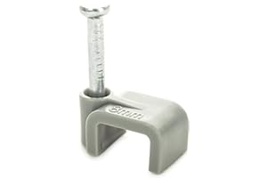 BRITISH GENERAL BG - Confezione da 50 fermacavi elettrici con messa a terra, 1 mm, colore: Grigio