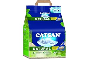CATSAN Natural – Kompostierbare Klumpstreu für Katzen aus 100% Pflanzenfasern – Biologisch abbaubar – Beutel (1 x 8 Liter)