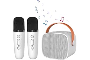SK MISS Karaoke Machines 2 Microphones for Kids, Wireless Karaoke Machine Bluetooth Speaker for Boys Girls with Voice Changer Mic & Sound Effects, Childrens Sing Toys - Rechargeable