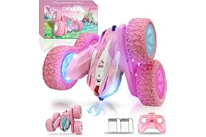 OYAKG Remote Controlled Car from 3 4 5 6 7 8 9 Years, Unicorn LED 4 x 4 Pink RC Car 2 x Battery 60 min Play, Gifts Girls, Toy from 3 4 5 6 7 8 Years Girls Birthday Gift [Dreamlike Unicorn Edition]
