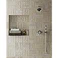 Atlas Ceramics - Porcelain Gloss Tile - Versatile Laying Options - Bathroom & Shower Wall - Kitchen or Bathroom Splashback - Traditional Art - Nolita Beige 2.5 in X 7.8 in