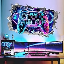 Gaming Teppich 100x150 Cm Mit 3D Controller Design - Rutschfeste Gamer Matte Für Jugendzimmer