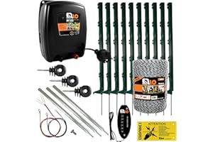 Ellofence Kit de jardin anti-sanglier 4 rangées de 125 m de long