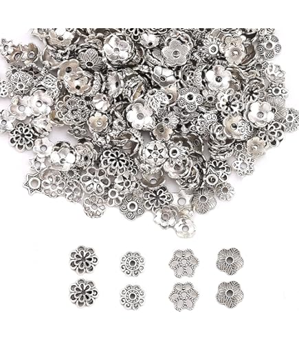 Craftdady 80 Tappi Per Cono, In Lega Tibetana, Con Fiori In 10 - Foto 7