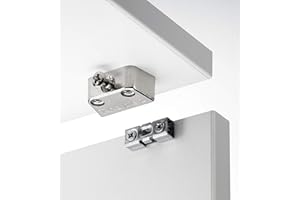 Hettich Okucie łączące trapez (okucie meblowe, wymiary 15,8 x 40 x 20,5 mm, odlew cynkowy, niklowany, do połączenia ściany bocznej/płyty osłonowej itd.) 89355