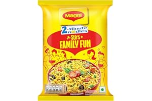 MAGGI 2-Minute Instant Noodles, Favourite Masala Taste, Masala Noodles With Goodness Of Iron, Made With Choicest Quality Spices, 70g/75g Pouch (weight may vary)
