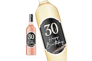 ‎JOLI COON JoliCoon 30. Geburtstag Flaschenetikett - Perlmuttlack veredelt - 8,5x12cm - Happy Birthday 30