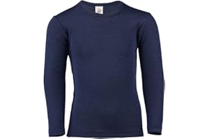 Engel Natur, Maglietta Intima da Bambino, 70% Lana, 30% Seta