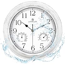 Orologio Da Esterno Rolempon 30 Cm - Impermeabile, Con Termometro E Igrometro, Per Interni/Esterni - Foto 2