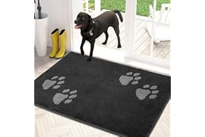 PURRUGS Dirt Trapper Doormat 80 x 120 cm, Non-Skid/Slip Machine Washable Entrance Rug, Shoes Scraper, Dog Door Mat, Super Absorbent Welcome mat for Muddy Wet Shoes and Paws