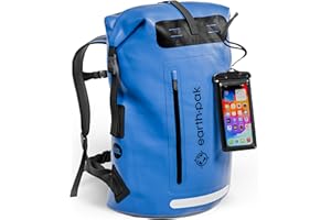Earth Pak Zaino Impermeabile con Custodia Impermeabile per Cellulare- Perfetto per Kayak, Barca, Canottaggio, Pesca, Rafting, Nuoto, Camping, Snowboarding, e Piscine