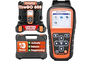 OTOFIX TireGo 608 Outil de tpms Voiture, Outil de réinitialisation TPMS, Activation de Tous Les capteurs, Programme MX-Sensor 315/433 MHz, Test du Porte-clés, Mise à Jour Gratuite à Vie