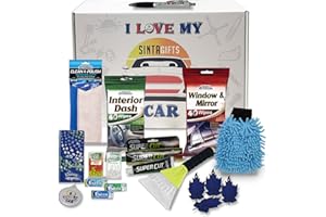 Sinta Gifts I Love My Car Gift Box | Practical Car Gifts for Him Featuring 18 Piece Set Car Accessories for Men | Everyday Gifts for Car Lovers & Drivers | Presented in an Eco-Friendly Decorative Box
