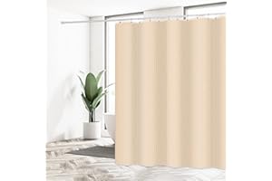 DUFU Tenda da Doccia Asciugatura Rapida Lavabile Impermeabile in Poliestere Tenda Vasca da Bagno con 12 Ganci Tenda da Bagno 180 x 200 cm