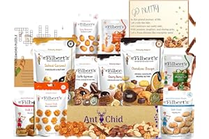 ANT & CHID ANT&CHID Assorted Gourmet Nuts and Snacks Gift Set Hamper for Nut Lovers -Includes a variety of Cashews|Salted Peanuts|Brazil Nuts|Mixed Nuts|Chilli Rice Crackers -Gifts for All Ages and Any Occasion