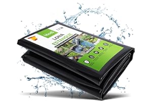 BIBODU Lona Estanque PVC 2M x 3M - Color Negro | Lona HDPE para Estanques de Alto Rendimiento | Grosor 0.2 mm - Galga 800 Estanques de Peces, Fuentes, Jardines y Cascadas
