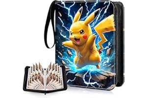 Beuzigaly Card Binder,Trading Card Binder,50 Pages Double-Sided Card Collection Folder with Zipper,PU Waterproof Trading Card Folder for Boy Girl Collector,for Card Collection (400 Pockets)