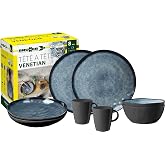 BRUNNER 0830143N.C9X Camping Tableware Set for 2 People, T&ecirc;te-&Agrave;-T&ecirc;te Venetian, 8 Pieces
